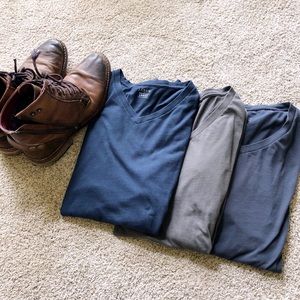 J Crew Men’s v-neck t shirt bundle Large